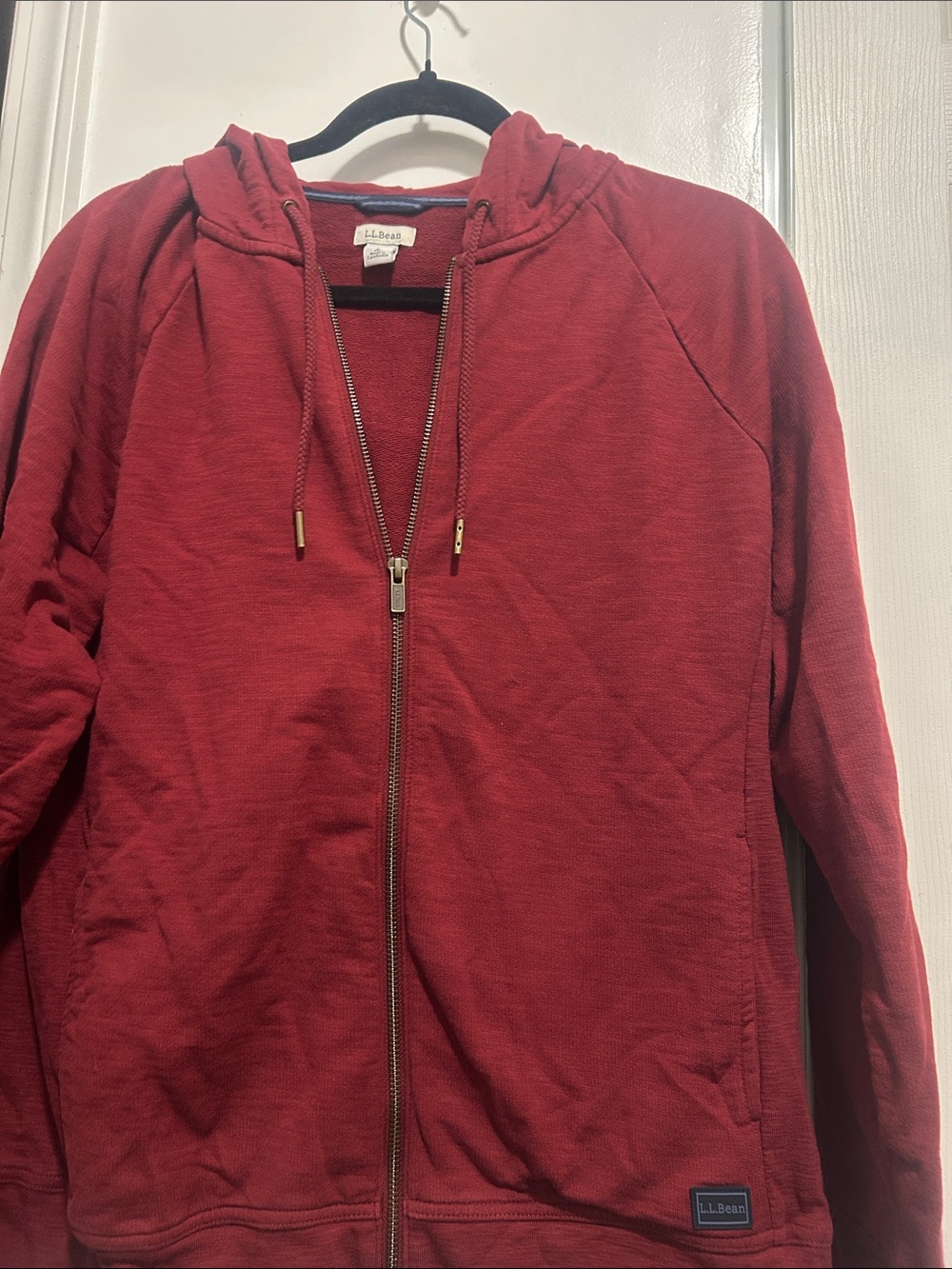 L.L. Bean Women's Brick Red Full-Zip Hoodie Jacket